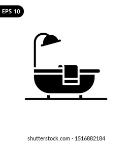 Bath tub icon. Bath room icon. vector illustration logo template. eps10
