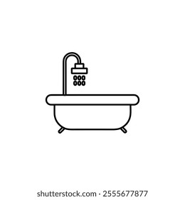 bath tub icon set vector art