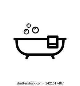 Bath tub icon trendy design template.