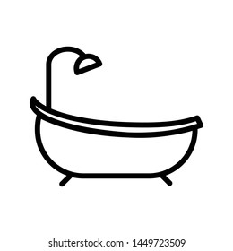 Bath tub icon vector design template