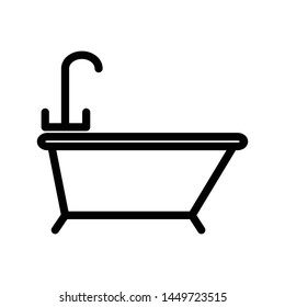 Bath tub icon vector design template