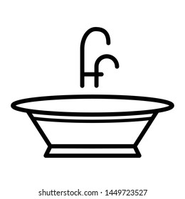 Bath tub icon vector design template