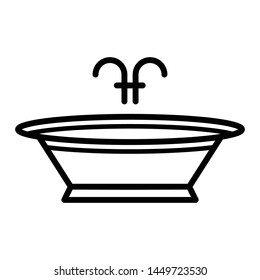 Bath tub icon vector design template
