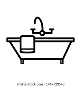 Bath tub icon vector design template