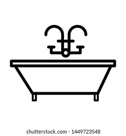 Bath tub icon vector design template
