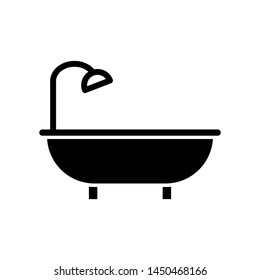 Bath tub icon vector design template