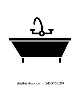 Bath tub icon vector design template