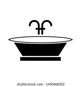Bath tub icon vector design template