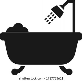 Badewanne Symbol Vektorillustration Illustration  