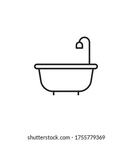 bath tub icon vector sign symbol