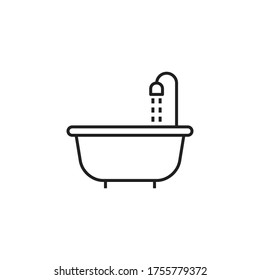 bath tub icon vector sign symbol