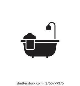 bath tub icon vector sign symbol