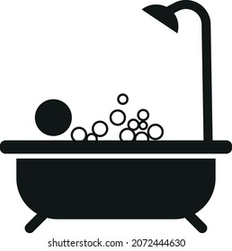 Bath tub icon vector. Signs and symbols.
