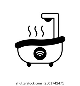 bath tub icon with white background vector stock illustration