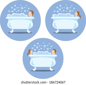 Bath tub icons