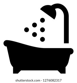 Bath Tub Shower Icon