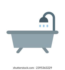 Bath Tub Vector Flat Icon For Personal And Commercial Use.
