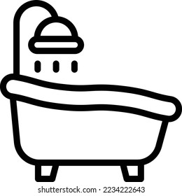 Bath tub Vector Icon Design Illustration