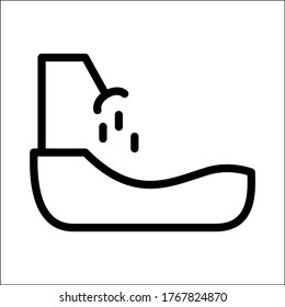 Bath Tub Vector Icon Outline Style