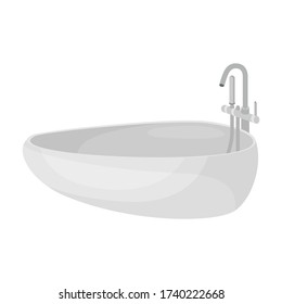 Bath tub vector icon.Cartoon vector icon isolated on white background bath tub.