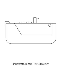 Icono vectorial de la bañera.Icono vector de contorno aislado en la bañera de fondo blanco.