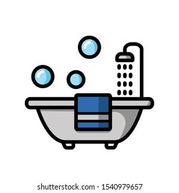 bath tube - bathroom icon vector design template