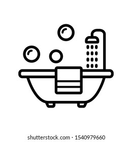 bath tube - bathroom icon vector design template