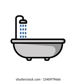bath tube - bathroom icon vector design template