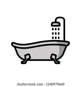 bath tube - bathroom icon vector design template