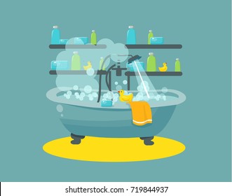 bath vector flat