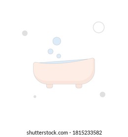 bath vector flat illustration on white background