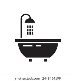 bath up vector icon line template