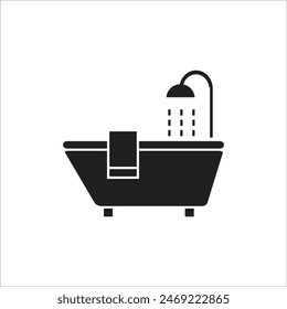 bath up vector icon line template
