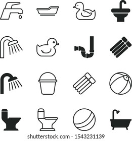 bath vector icon set such as: sport, basin, device, basket, can, house, rabbit, container, swing, cartoon, leaking, shape, pot, galvanized, sewage, drawing, fashion, luxury, graphics, small