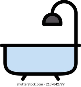 bath vector illustration isolated on a transparent background. glyph vector icons for concept or web graphics.