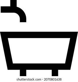 bath Vector illustration on a transparent background. Premium quality symbols. Stroke vector icon for concept and graphic design.
