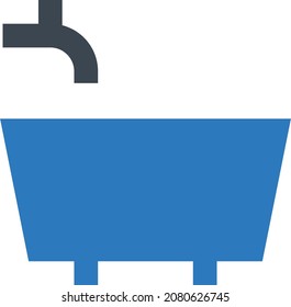 ilustración del vector de baño en un fondo transparente. Símbolos de calidad premium. Icono vector glifos para concepto y diseño gráfico.