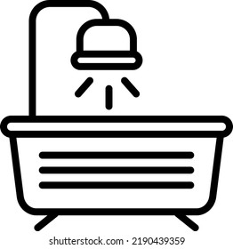bath Vector illustration on a transparent background.Premium quality symmbols.Stroke vector icons for concept and graphic design.
