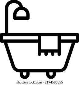 bath  Vector illustration on a transparent background.Premium quality symmbols.Stroke vector icons for concept and graphic design.