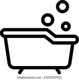 bath Vector illustration on a transparent background. Premium quality symbols. Stroke vector icon for concept and graphic design.