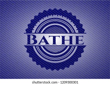Bathe badge with jean texture