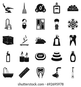 Bathe icons set. Simple set of 25 bathe vector icons for web isolated on white background