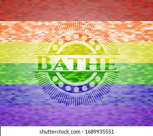 Leuchtfarben-Emblem. Vektorillustration Illustration. Mosaik.