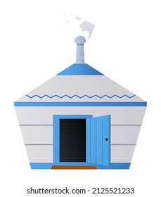 Bathhouse - flat design style object on white background