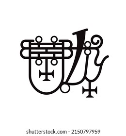 Bathin Bathym Mathim Marthim Hell Duke Demon Legions Ars Goetia Dictionnaire Infernal Sigil Icon Symbol Sign Emblem Badge Vector Flat