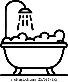 bathing in a bathtub sign, symbol, vector, art