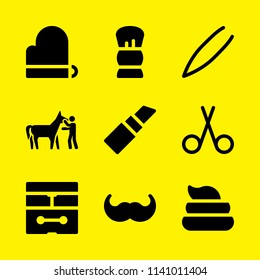bathing, elegante, hair salon and pedicure icons set. Vector graphic design for web and application