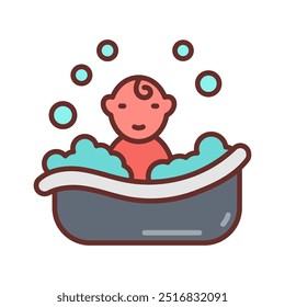 Bathing Filled Icons , Vector illustration