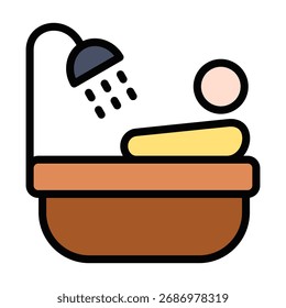 Bathing Icon Element For Design