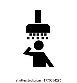 icono de baño o logotipo símbolo de signo aislado ilustración vectorial - iconos vectoriales de estilo negro de alta calidad
